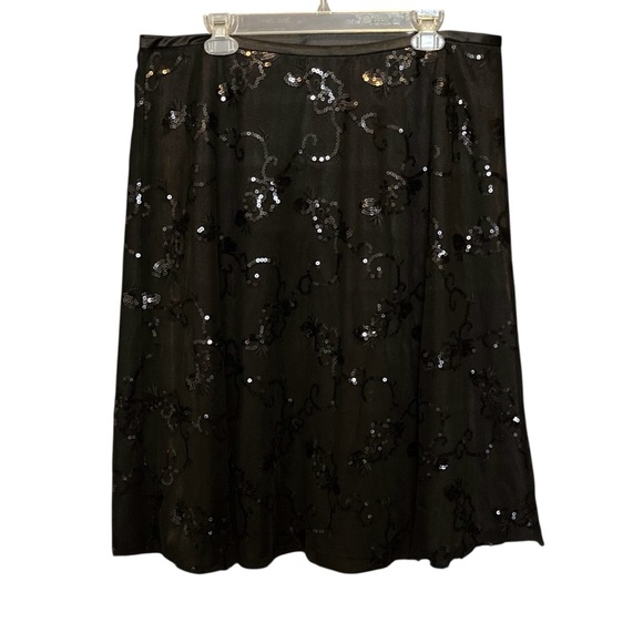 Adrianna Papell Dresses & Skirts - Adrianna‎ Papell Evening Essentials Black Sequin Midi Skirt
